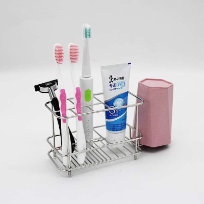 SS 201 new design 6 slots toothbrush holder electric toothbrush holder square shape