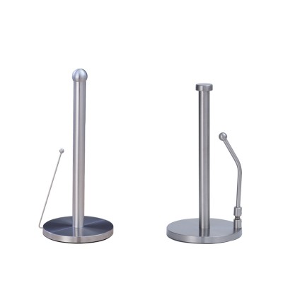 High quality stainless steel 201 paper towel rack round base tissue paper standing holder