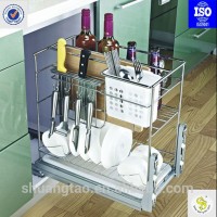 Functional kitchen pull out wire baskets , drawer basket(factory price)