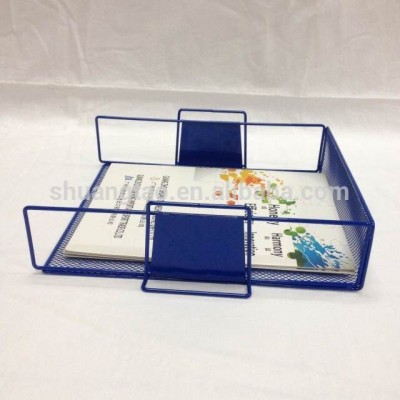 High quality Eco Friendly Metal 4-tier Document Holder, mesh wire paper file holder, Wire mesh File tray(customized)