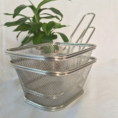 New style french fry basket, stainless steel mini fry basket