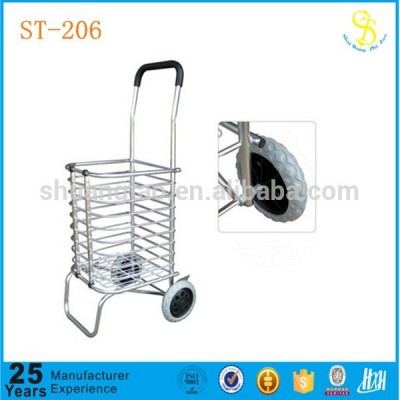 Hot sale 2 wheels aluminium foldable shopping trolley cart, folding shopping cart for elder, grocery shopping carts for sale