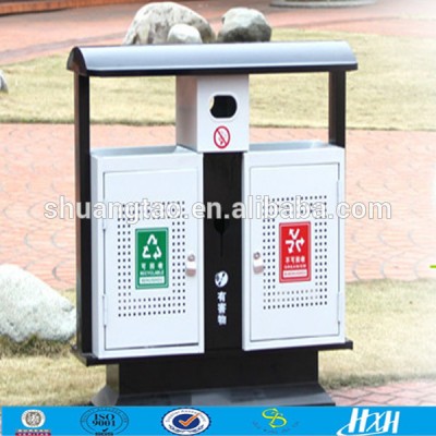 Widely used metal iron outdoor street trash can bin