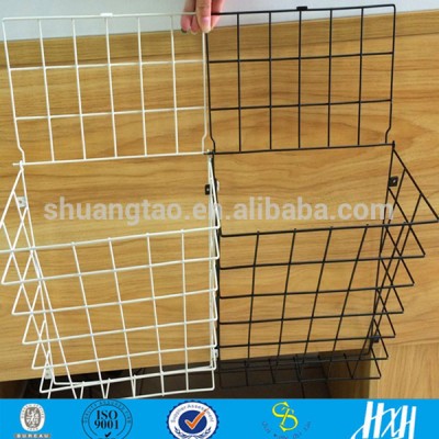 Metal wire basket, iron powder coated office wire basket for paper magazine