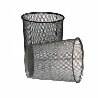 Popular used iron waste bin, metal litter bin, wire mesh garbage can