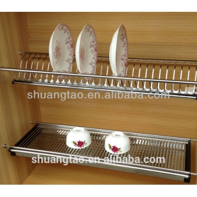 Guangzhou factory kitchen cabinet stainless steel dish rack